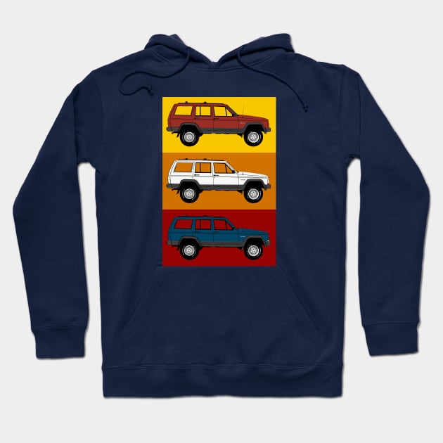 Jeep Cherokee Pop Art ~ Sedona palette Hoodie by FanboyMuseum